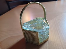 DDR stapel  Glas Aschenbecher im Gestell - 3 Stck