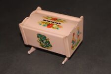 Alte Spardose, Wiege, Babywiege Sparkasse Emden Metall Eisen Bemalt 50 60er