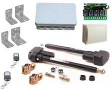 Set Bausatz Torantrieb 2-flügelig, Drehtor mit Trafo und 4-Kanal Controller