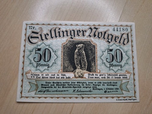 Notgeld pfennig stellingen - 50,