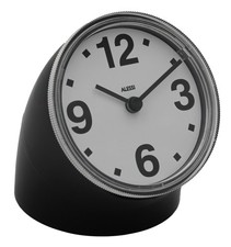 Alessi Tischuhr schwarz Design Pio Manzù Cronotime aus ABS-Kunsstoff 01 B 