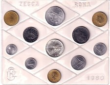 Italien KMS 1980 + 1x Silber