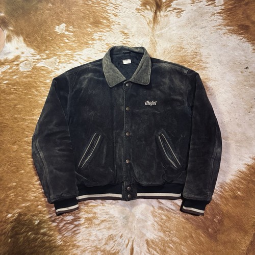 Diesel wildleder bomberjacke - wildleder,