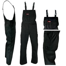 Arbeitslatzhose Arbeitskleidung Schwarz Latzhose Blaumann Arbeitshose Gr.48 - 62