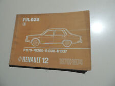 1970-1974 Ersatz Teile Katalog Parts List Catalogue de pieces Renault 12