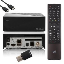 ►VU+ Zero 4K 1x DVB-S2X Multistream Linux UHD Receiver + 300 Mbits Wifi Stick♻