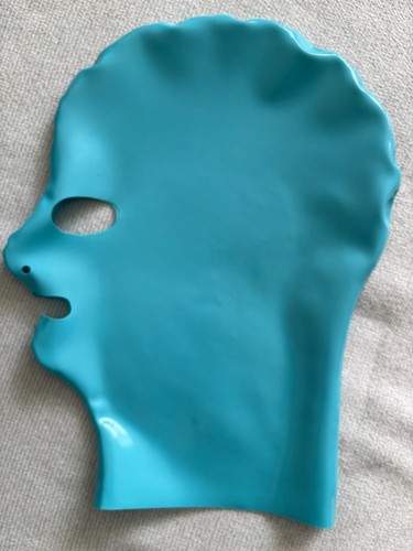 Latex maske hellblau fetish - maske, in