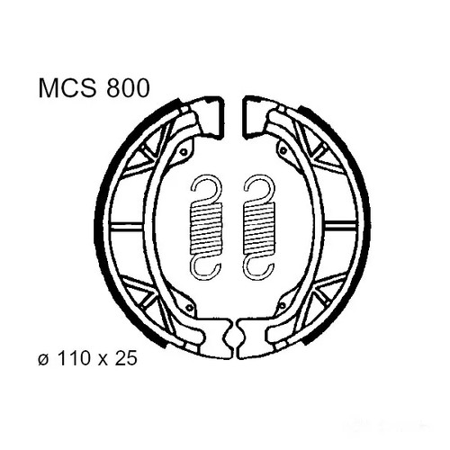 Bremsbacken hinten trw - bremsbacken, mcs800