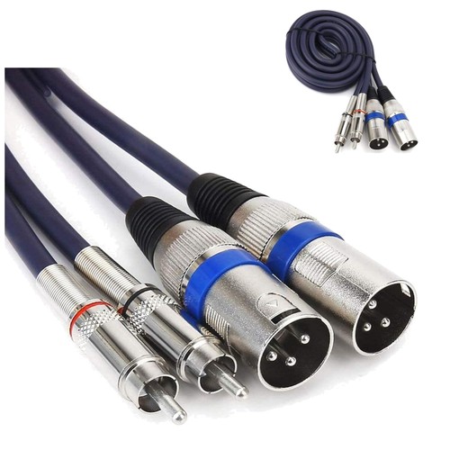 Xlr kabel meter stereo rca - 3,