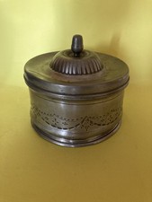 1x antik Zinn Dose wohl