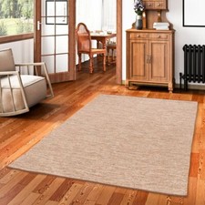 Baumwolle Natur Kelim Teppich Easy Beige Meliert