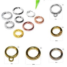 FEDERRING für Anhänger Zubehör Armband Halskette Schlüsselring silber rose gold