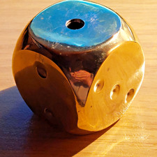 Schreibtischdeko Messingwürfel Stifthalter