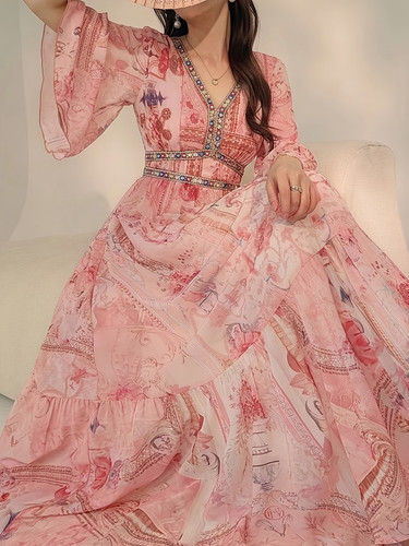 Elegantes schickes kleid mit - elegantes,