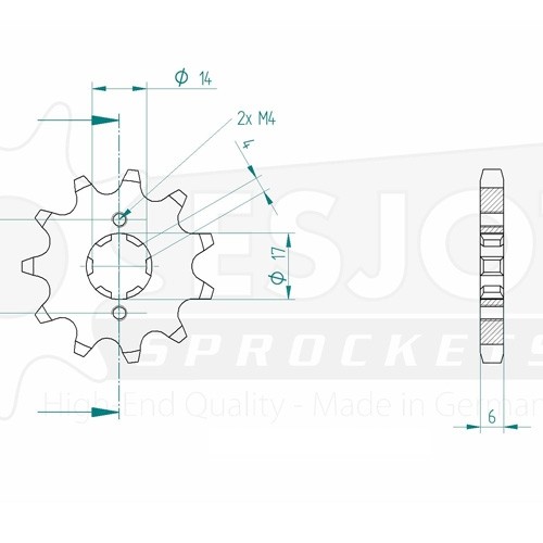 Stahl ritzel für sachs - ritzel,