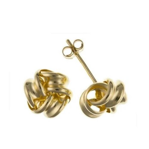 Gelbgold knoten ohrstecker - gelbgold,