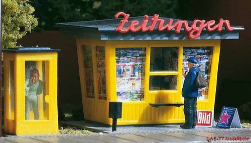 Zeitungskiosk mit - h0/tt,