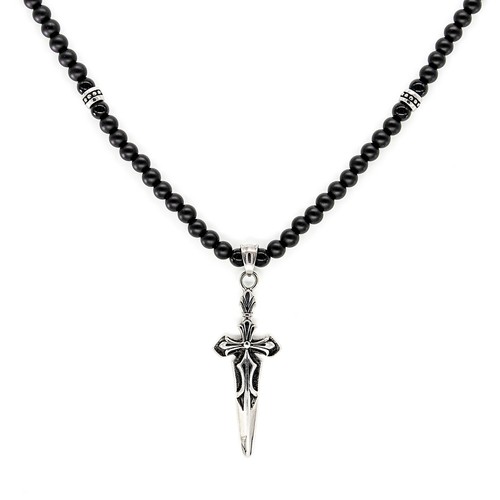 Onyx necklace beads - onyx,