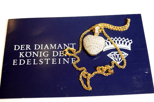 Brillant herz collier mit - brillant,
