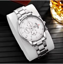 Herrenuhr Sliver White