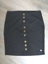 Velvet Kitten Pussy Deluxe Rock Minirock Jersey Schwarz Knöpfe S Neu