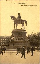 HAMBURG AK nach Bramstedt gelaufene Postkarte 1909 Kaiser Wilhelm Denkmal