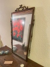 Pierre Bex Jugendstil Spiegel, Messing Versilbert, Standspiegel