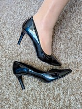 High Heels Pumps Highheels 40 40,5 schwarze schwarz Lackpumps