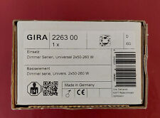 Gira 2263 00 Universal Seriendimmer Einsatz 2x 50-260W, Basiselement