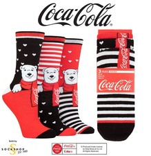 Coca Cola Damen Socken Eisbär