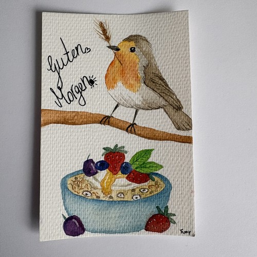 Handgemalt aquarell karte - aquarell, bild