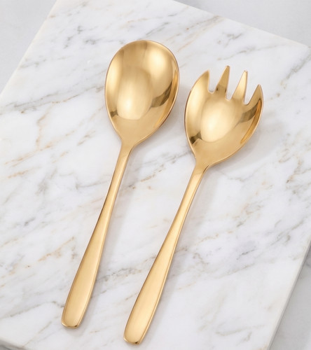 Gold salatbesteck set - gold,