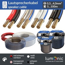 5-100m Lautsprecherkabel 0,5-4mm² CCA HiFi Boxenkabel Audio Zwillingsleitung bla