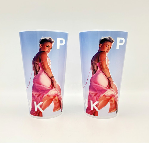 Pink konzert becher cup - 2x,