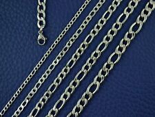 Edelstahlkette  Figaro  Panzerkette Halskette Silber Herren Damen Modeschmuck