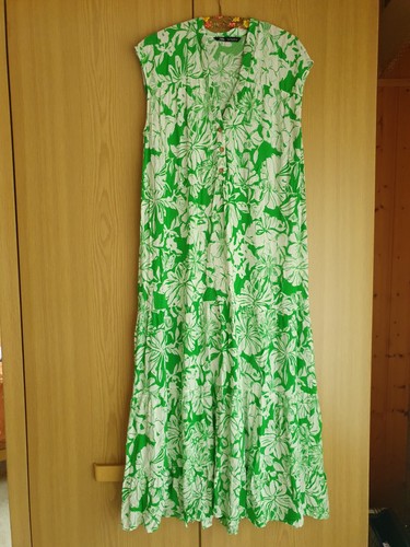 Zara maxikleid weiß grün - zara,