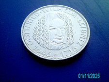 5 DM Gottfried Wilhelm Leibniz Gedenkmünze Silber vz unzirkuliert