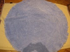 Badezimmer-Teppich zweiseitig "KLEINE WOLKE" h'blau rund Durchm. ca. 120cm f.NEU