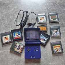 Nintendo Gameboy Advance SP Blau mit Game Boy spiele Defekt 