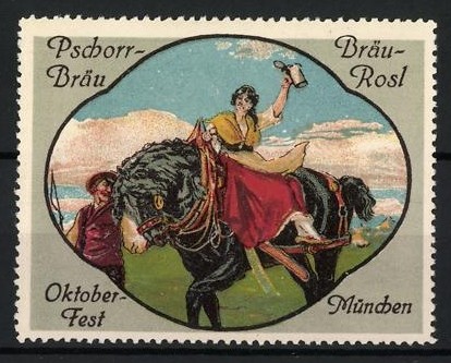 Reklamemarke münchen pschorr - reklamemarke, münchen,