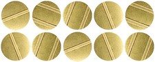 Wertmarke 25 x 2 mm profiliert