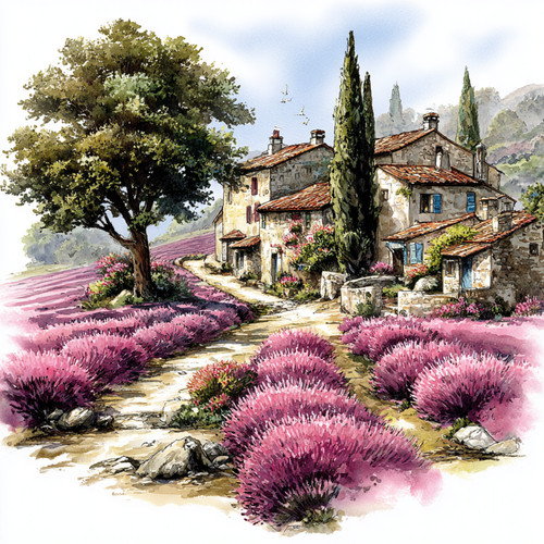 Wandbild lavendel provence - lavendel,