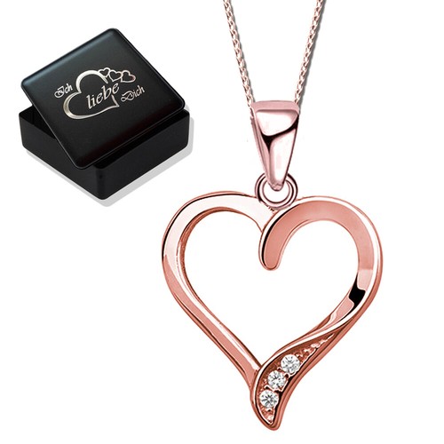 Damen herz halskette mit - herz,