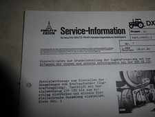 Service-Information Deutz-Fahr
