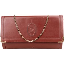 Cartier bordeaux leather flap - bordeaux,