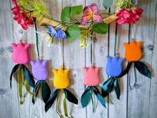 🌷 Handgenähte Stoff-Tulpen