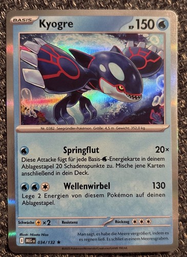 Pokemon karte kyogre 034 - karte, 034/132