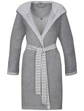 Vossen Damen Bademantel mit Kapuze Juno Gr. XS-XL in graphit - grau - schwarz