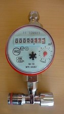 Warm Wasserzähler Zähler für Montage auf Eckventil Nr.61102 geprüft geeicht2025