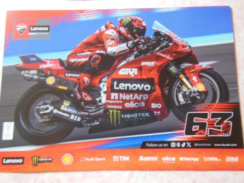 Autogrammkarte von ducati moto - autogrammkarte,